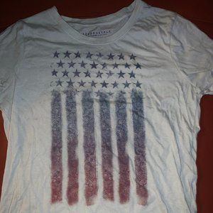 Aeropostale, White with Red And Blue gradient